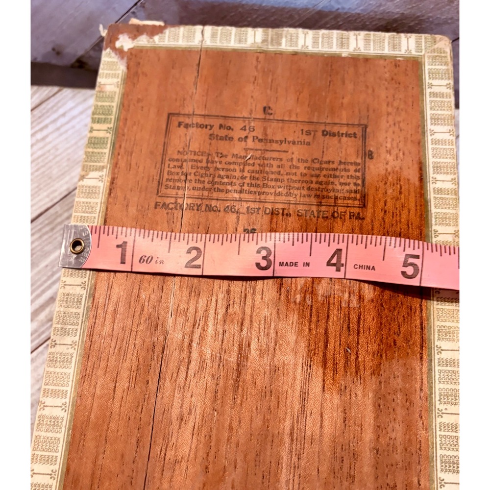 Vintage Van Dyck Wooden Cigar Box General Cigar Co National Very Choice Empty - Picture 6 of 9
